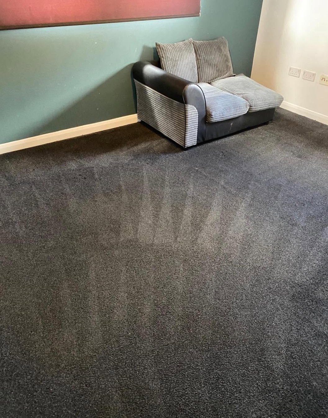 Dark living room carpet after cleaning by Saltire Carpet Cleaning